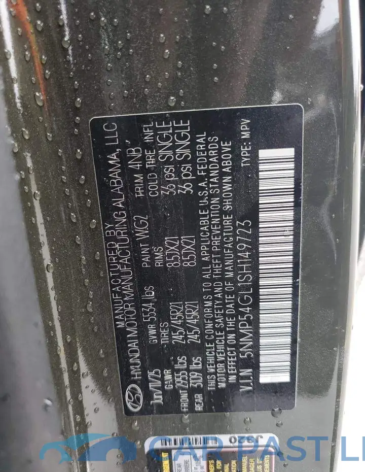 5NMP54GL1SH149723# 13
