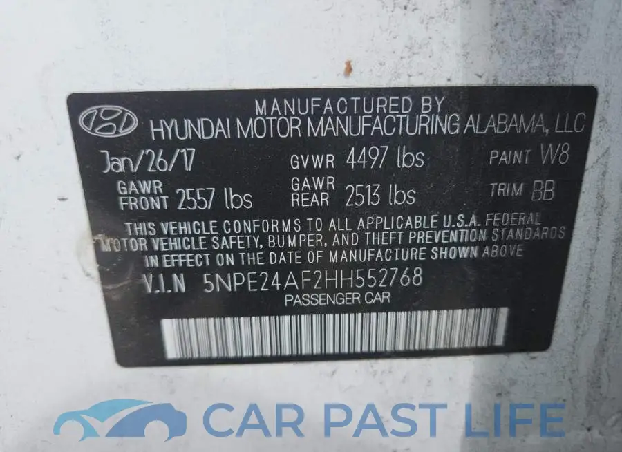 5NPE24AF2HH552768# 12
