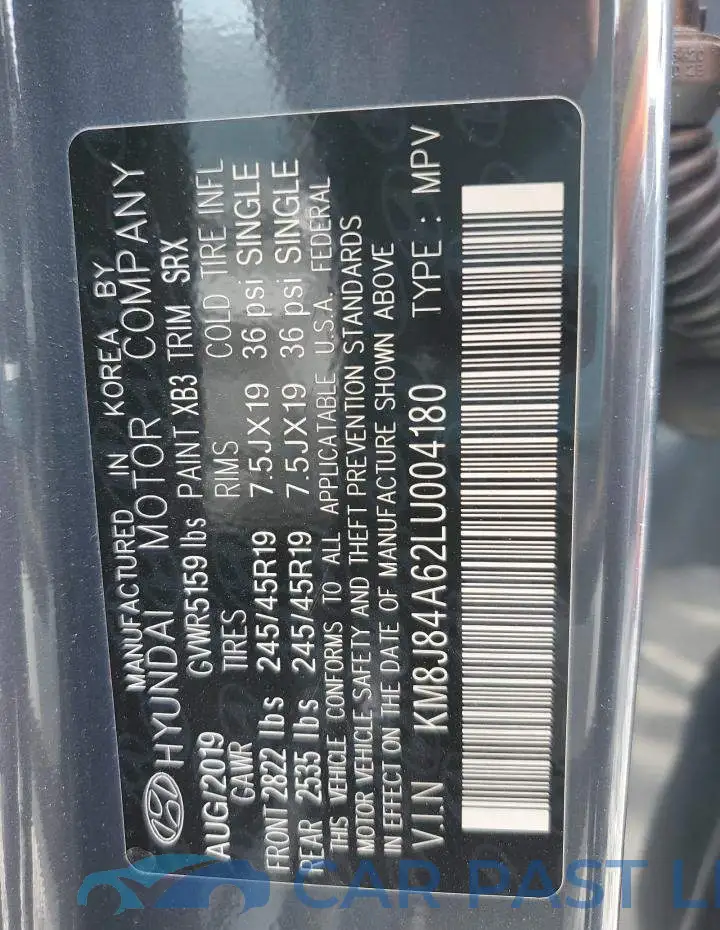 KM8J84A62LU004180# 13