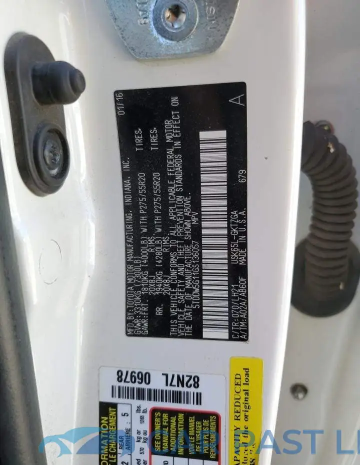 5TDDW5G11GS136057# 13
