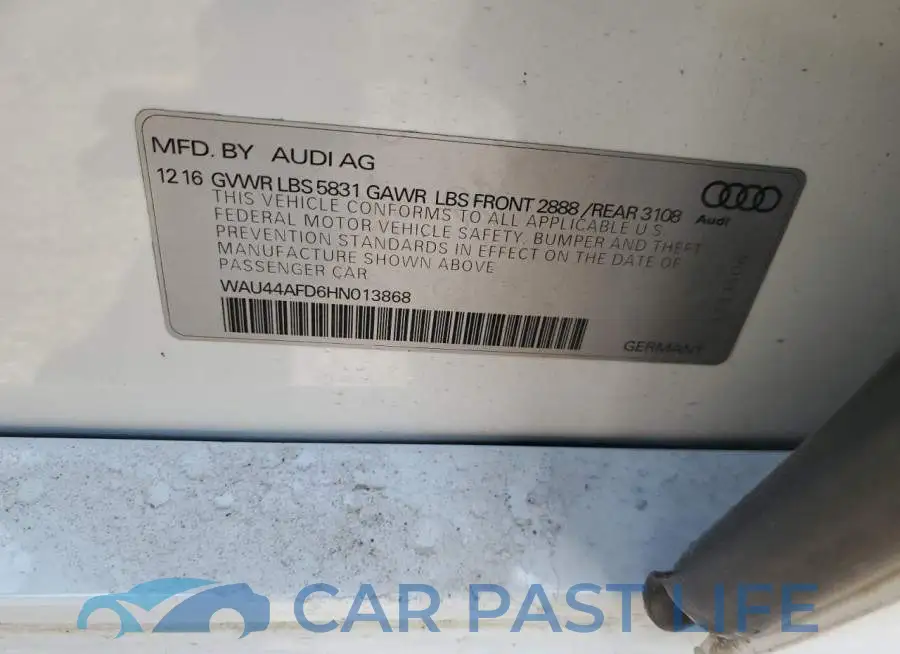 WAU44AFD6HN013868# 13