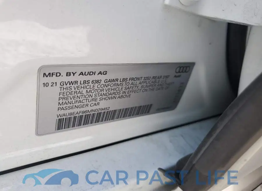 WAU8EAF86MN029452# 13