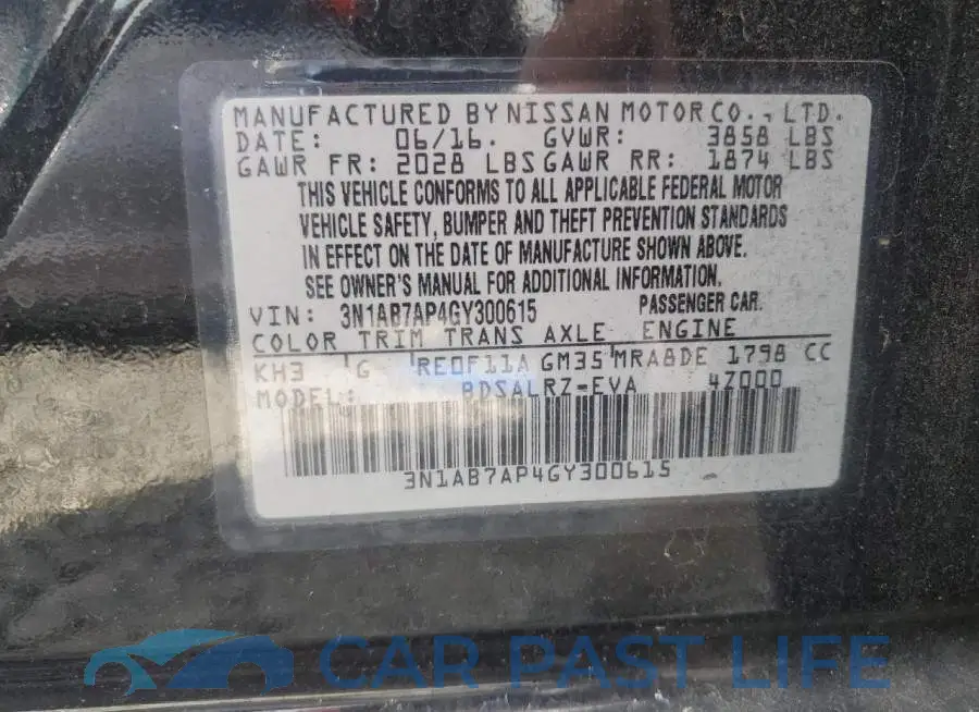 3N1AB7AP4GY300615# 12