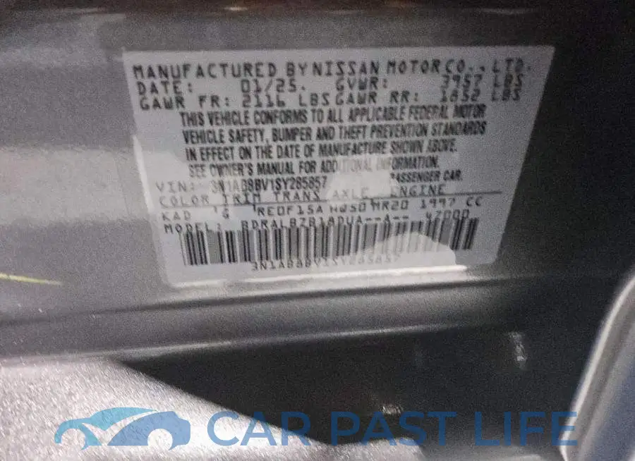 3N1AB8BV1SY285857# 12
