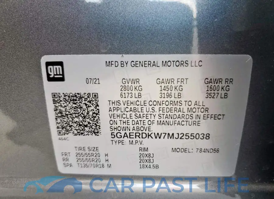 5GAERDKW7MJ255038# 13