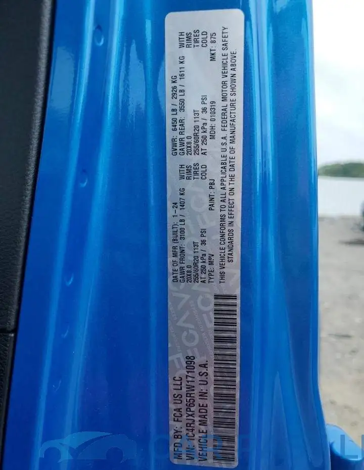 1C4RJXP65RW171098# 12