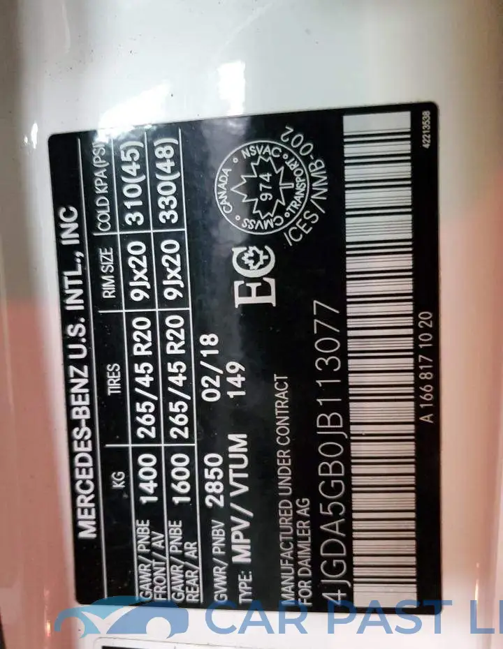 4JGDA5GB0JB113077# 13