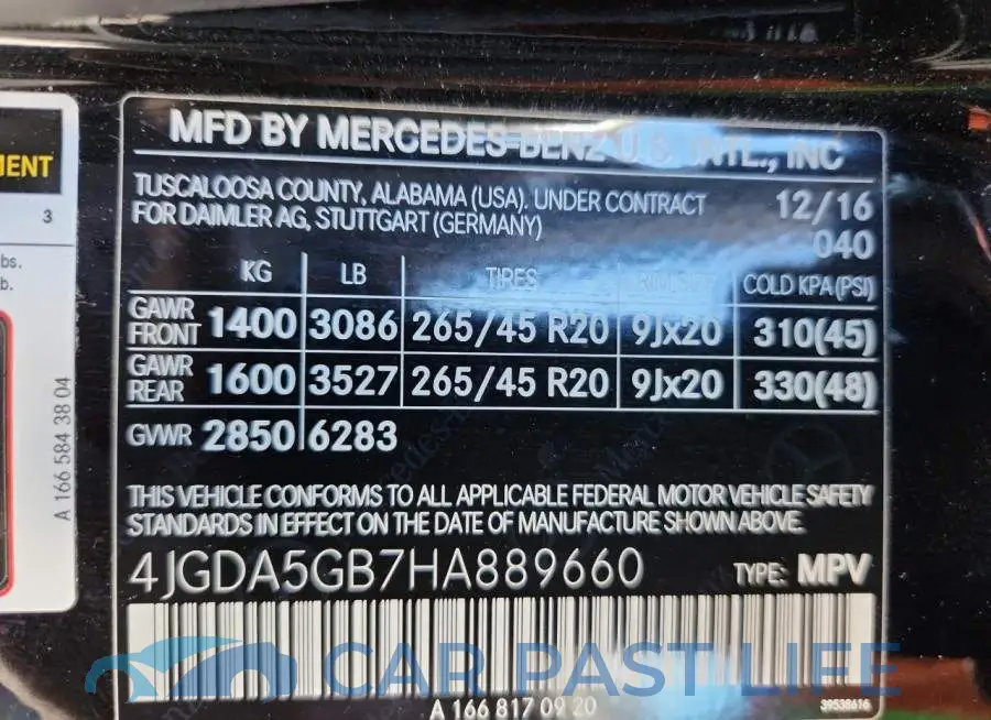 4JGDA5GB7HA889660# 13