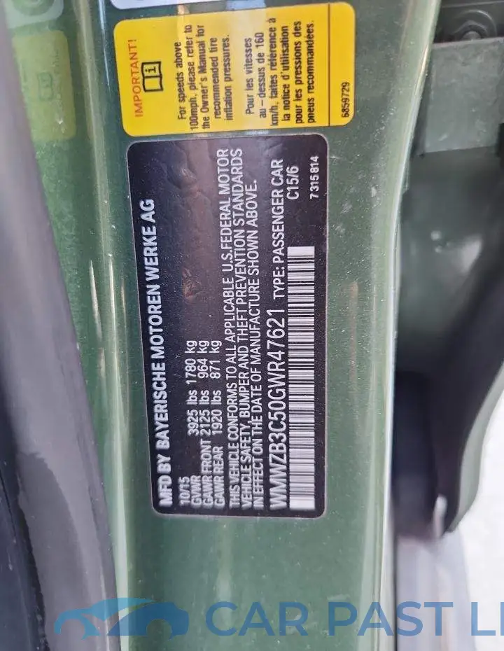 WMWZB3C50GWR47621# 12