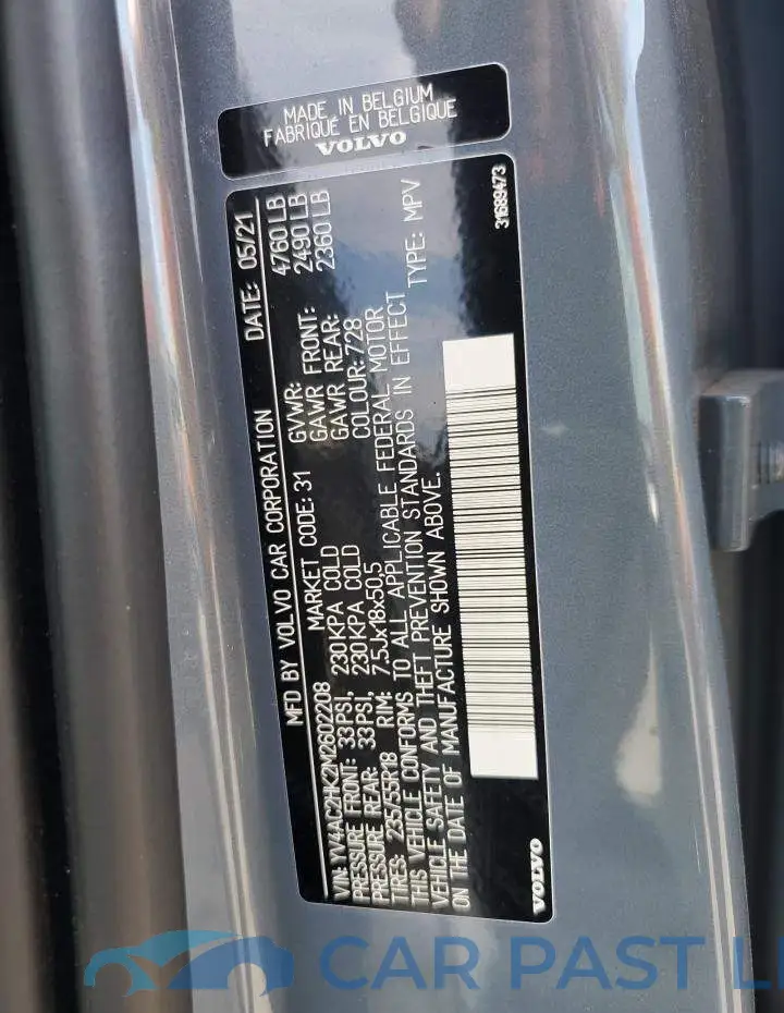 YV4AC2HK2M2602208# 12