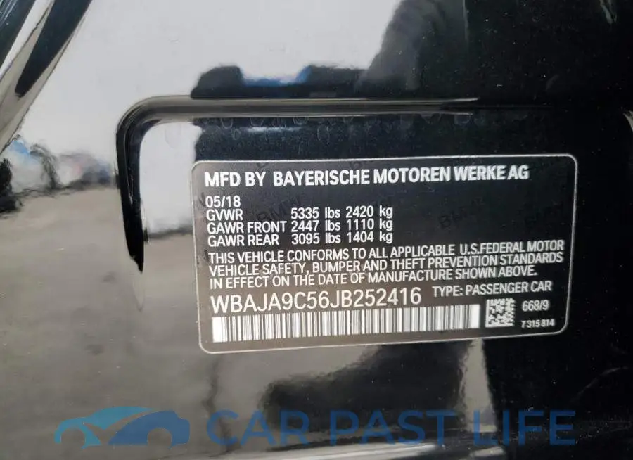 WBAJA9C56JB252416# 12