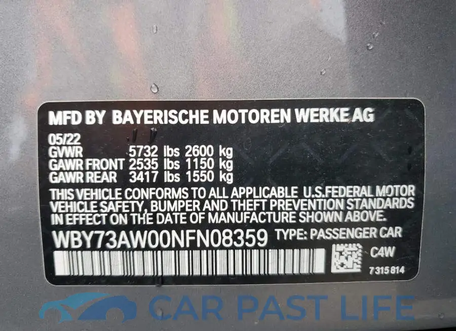 WBY73AW00NFN08359# 12
