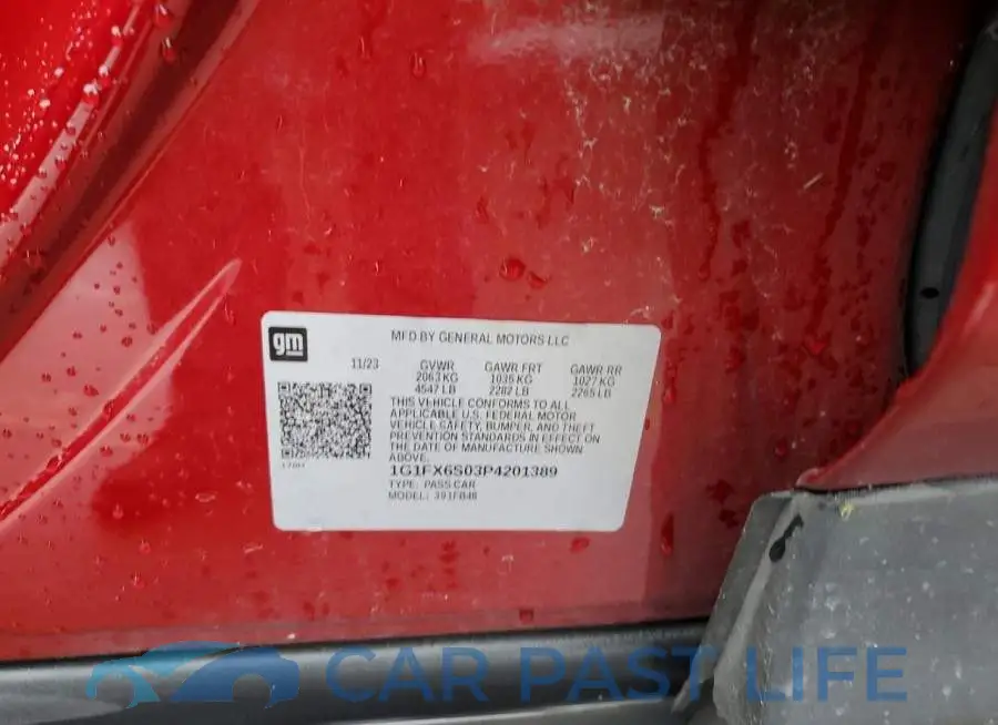 1G1FX6S03P4201389# 13