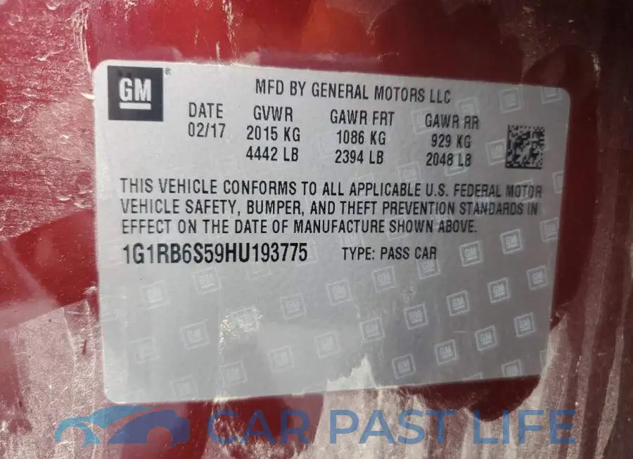 1G1RB6S59HU193775# 14