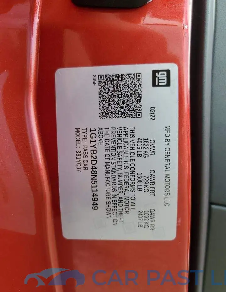 1G1YB2D48N5114949# 12