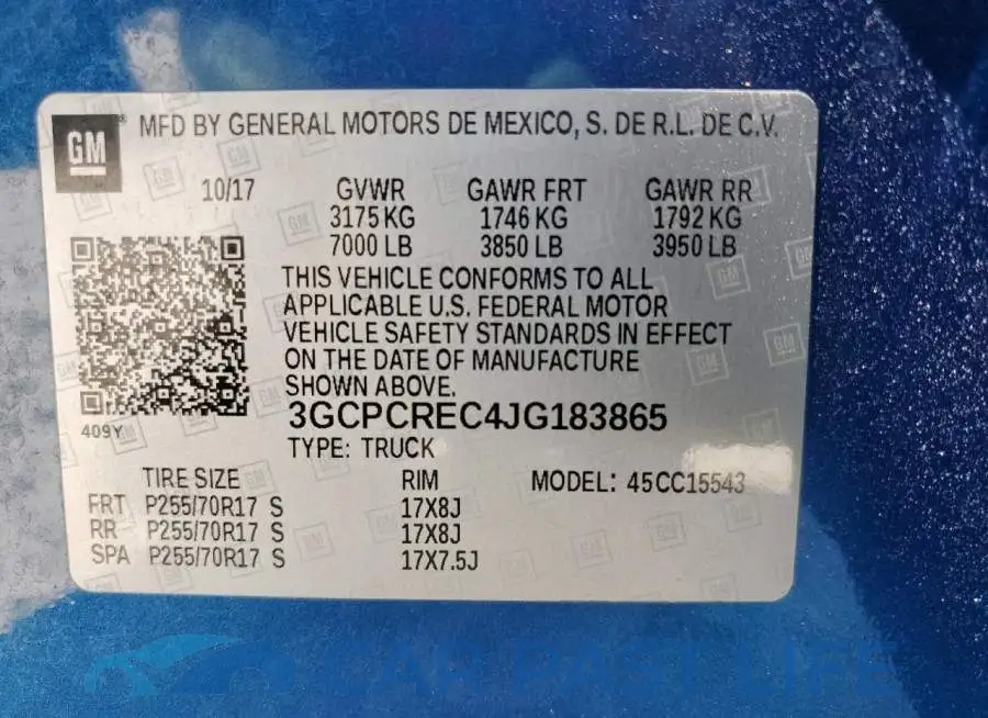 3GCPCREC4JG183865# 12