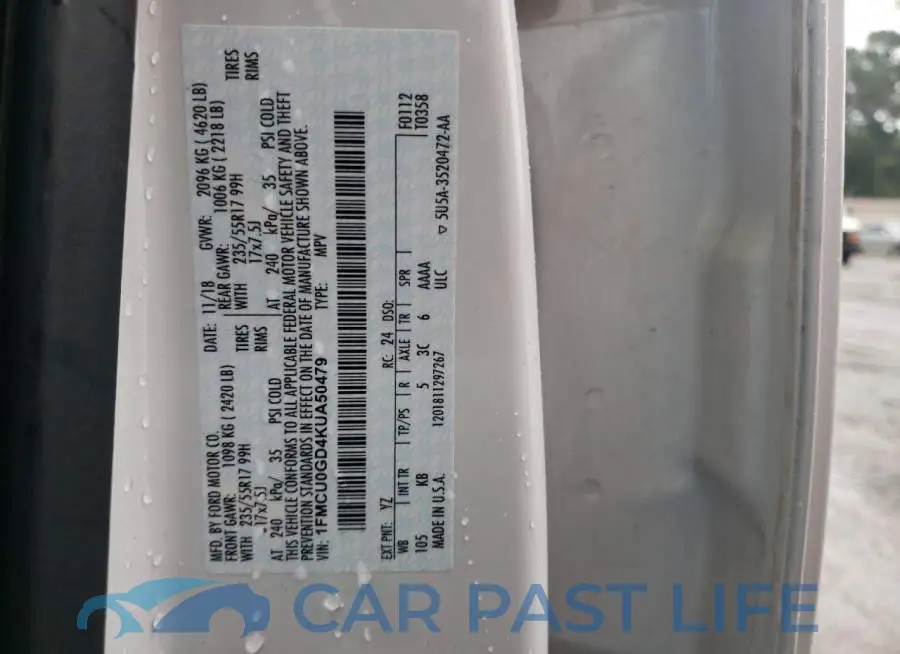 1FMCU0GD4KUA50479# 13