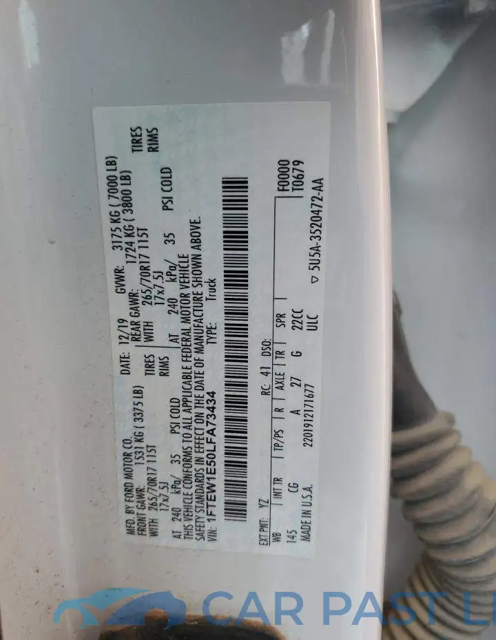 1FTEW1E50LFA73434# 12