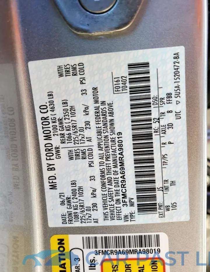 3FMCR9A69MRA98019# 13