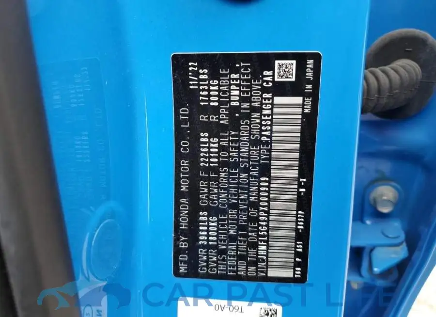 JHMFL5G49PX000909# 12