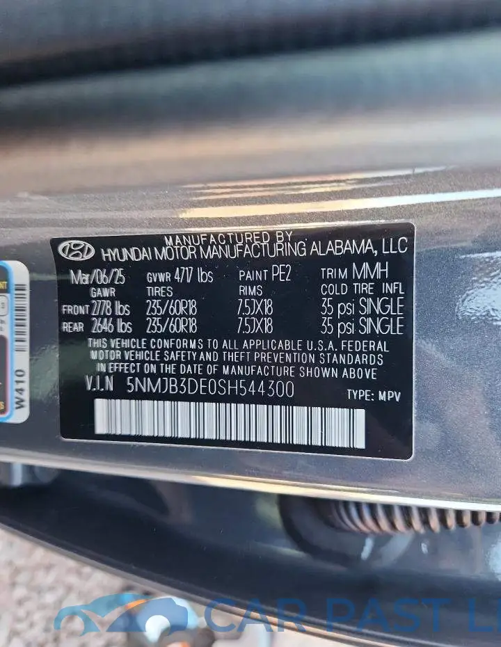 5NMJB3DE0SH544300# 13