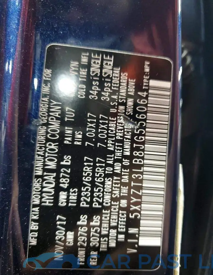 5XYZT3LB8JG556064# 14
