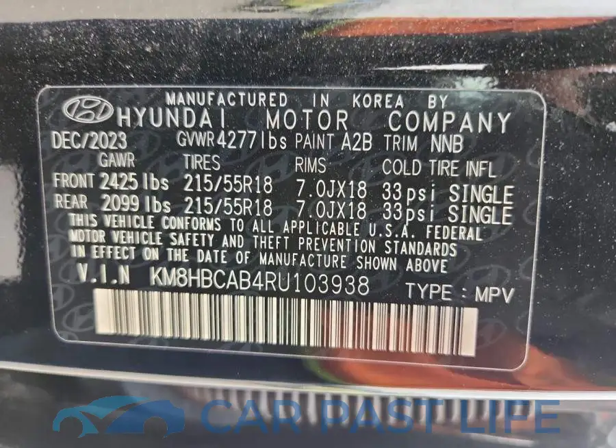 KM8HBCAB4RU103938# 13