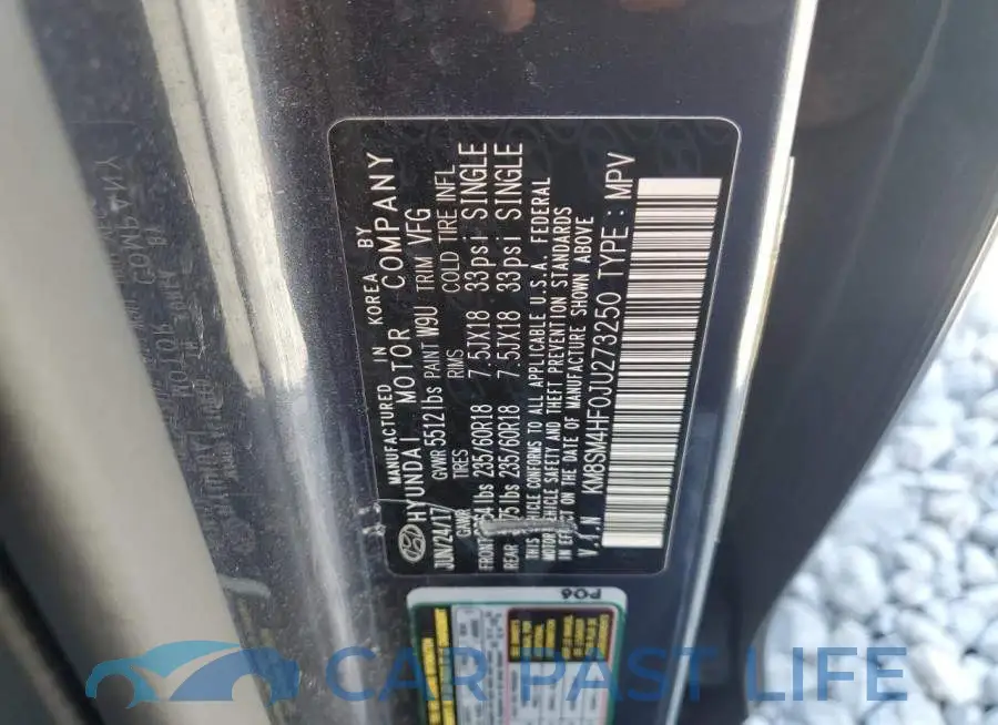 KM8SM4HF0JU273250# 13