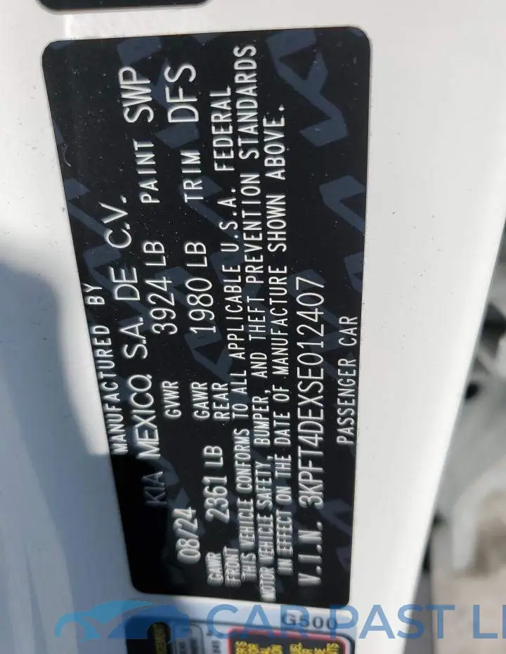3KPFT4DEXSE012407# 13