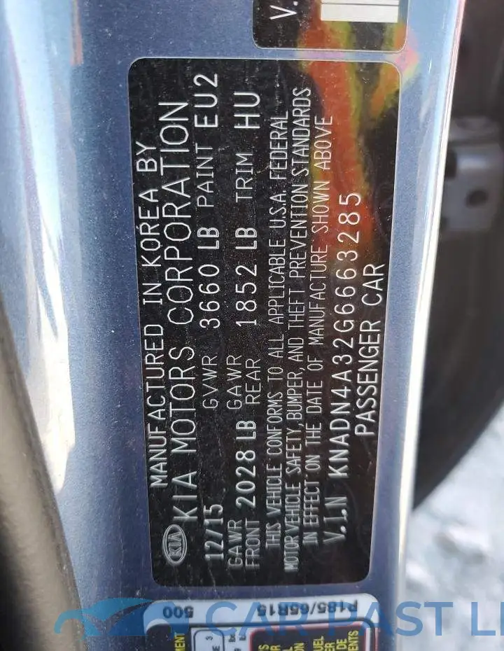 KNADN4A32G6663285# 12