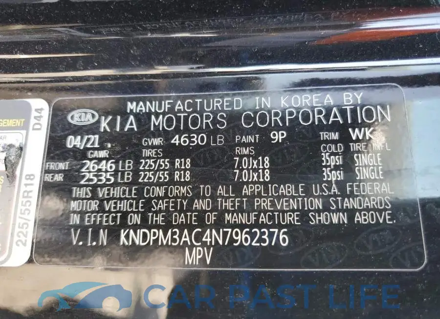 KNDPM3AC4N7962376# 14