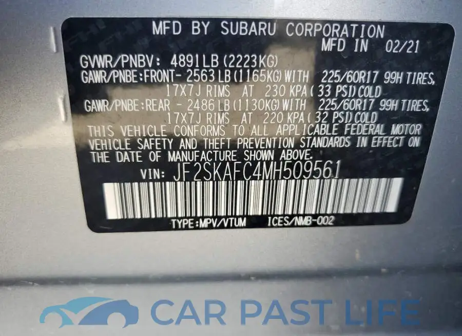 JF2SKAFC4MH509561# 13