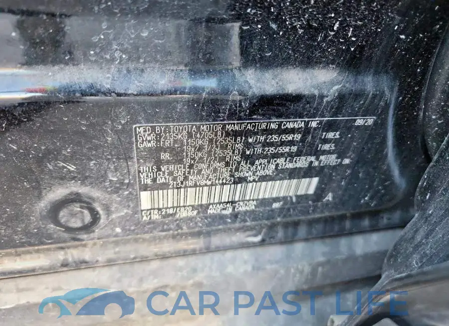 2T3J1RFV8MW144423# 13