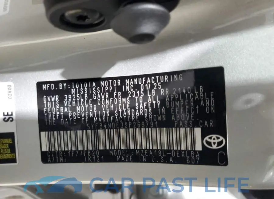 5YFB4MDE3SP269791# 12