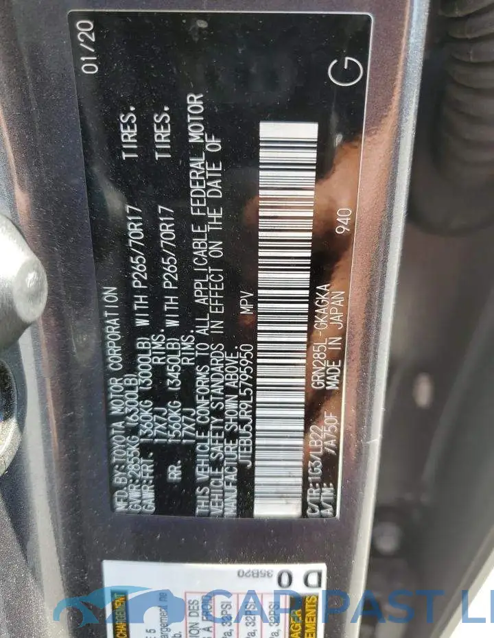 JTEBU5JR9L5795950# 13