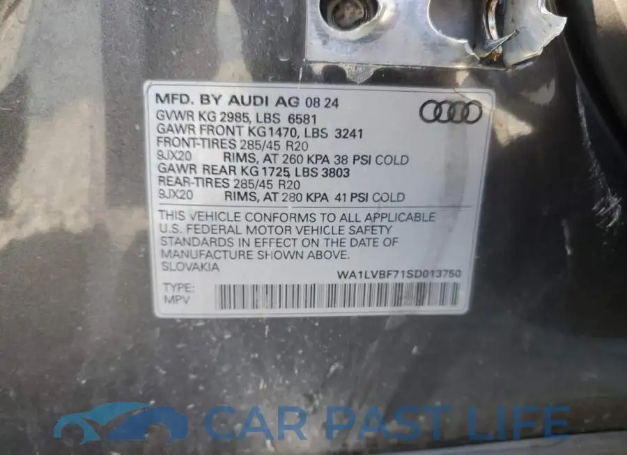 WA1LVBF71SD013750# 13
