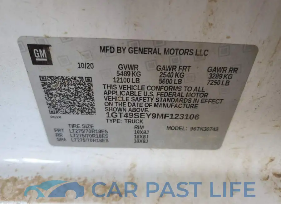 1GT49SEY9MF123106# 13