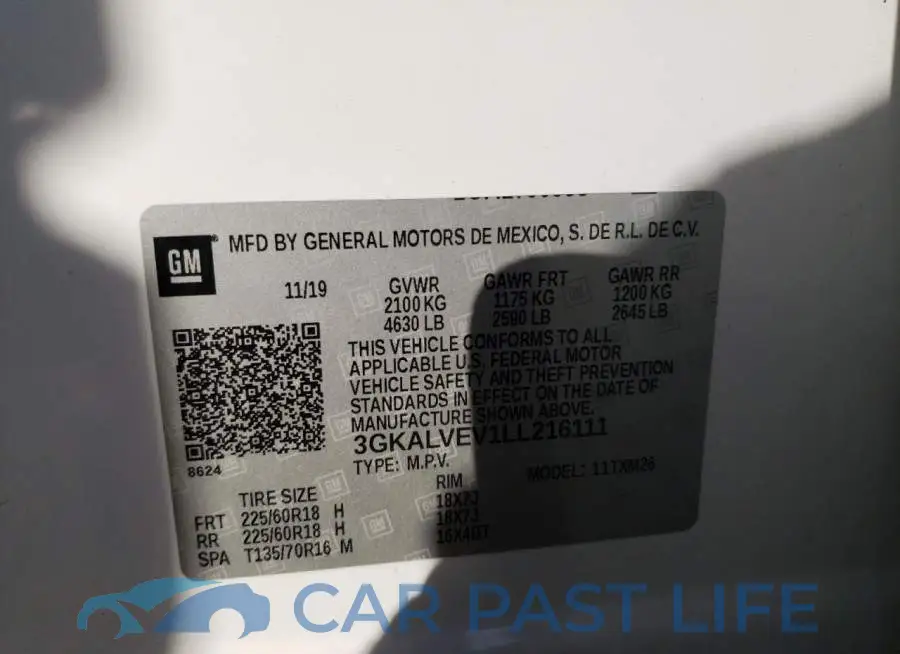 3GKALVEV1LL216111# 13