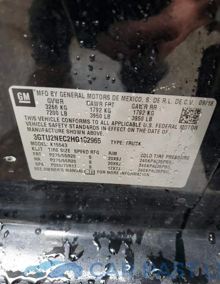 3GTU2NEC2HG182965# 12