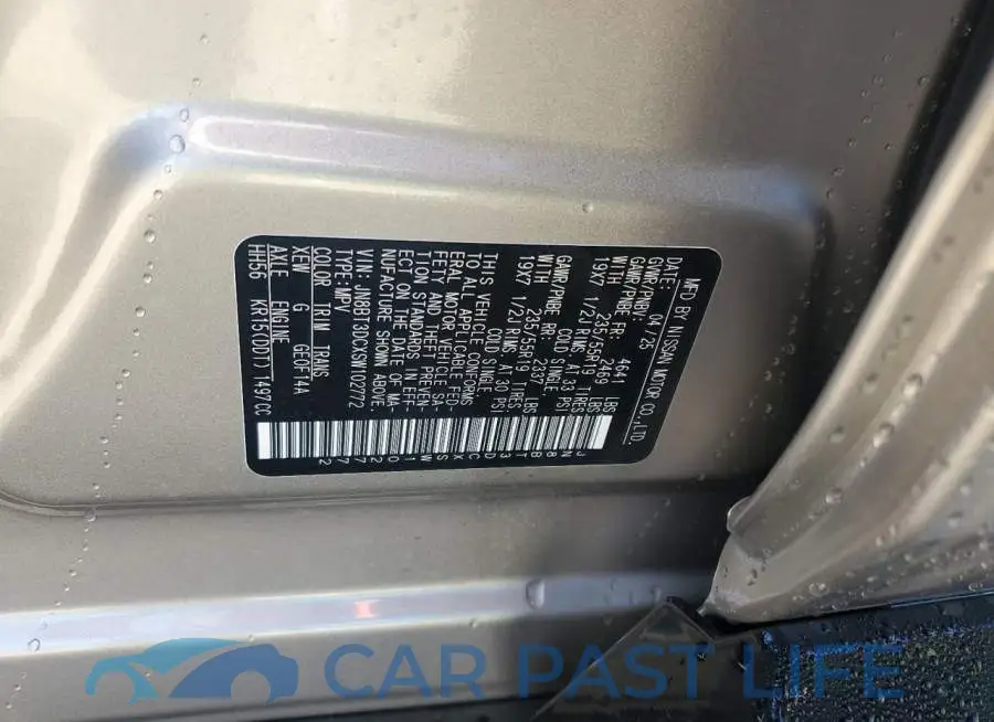 JN8BT3DCXSW102772# 13