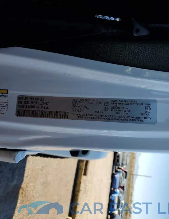 1C6JJTEG9PL524417# 12