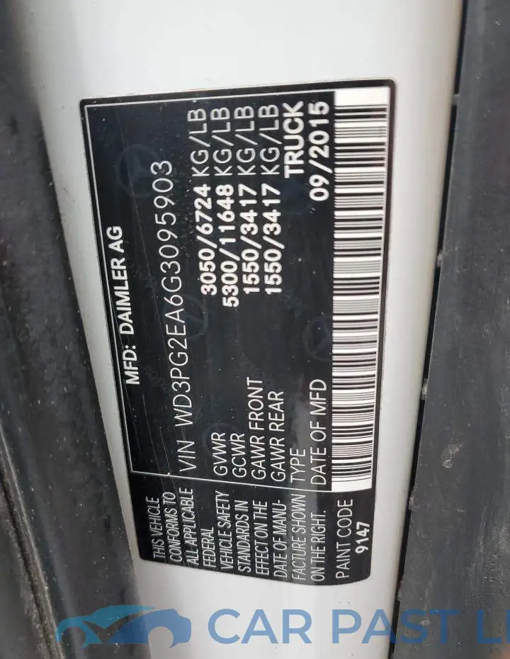 WD3PG2EA6G3095903# 13