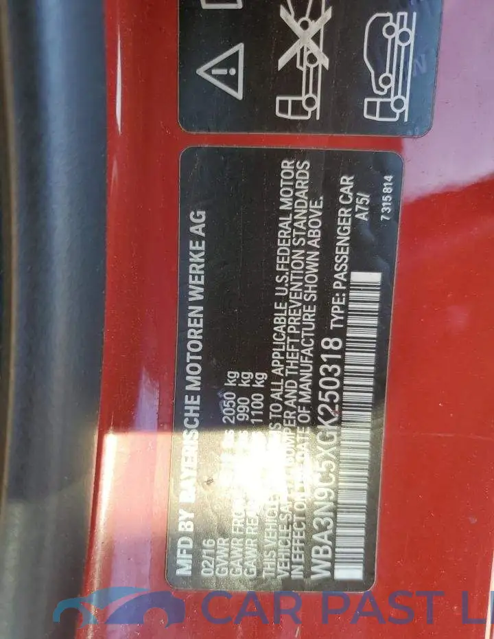 WBA3N9C5XGK250318# 12
