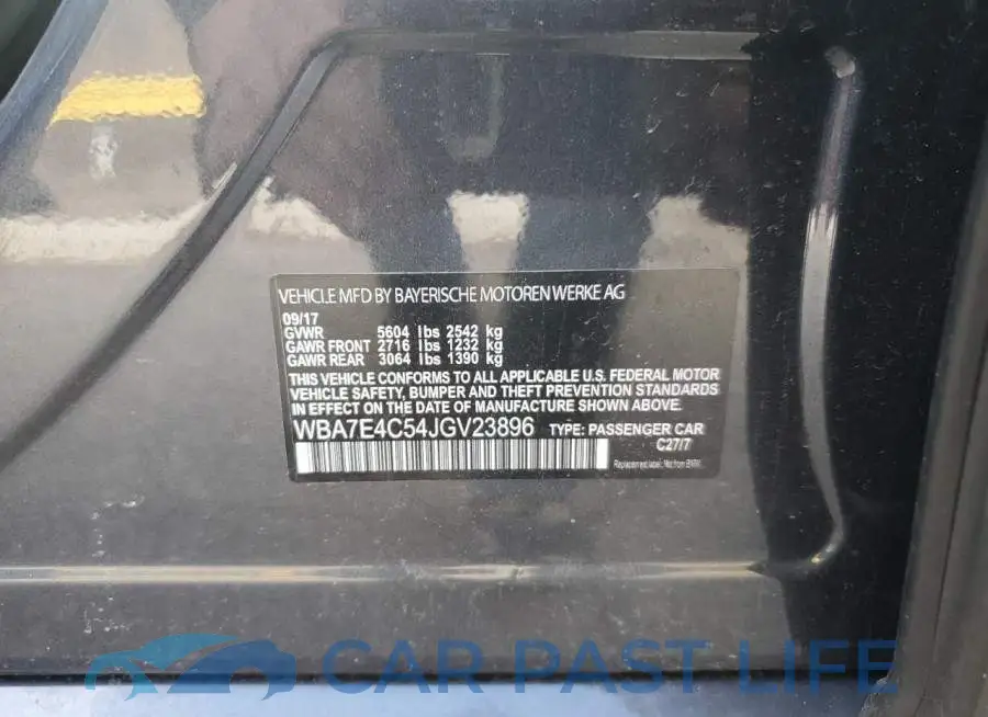 WBA7E4C54JGV23896# 12