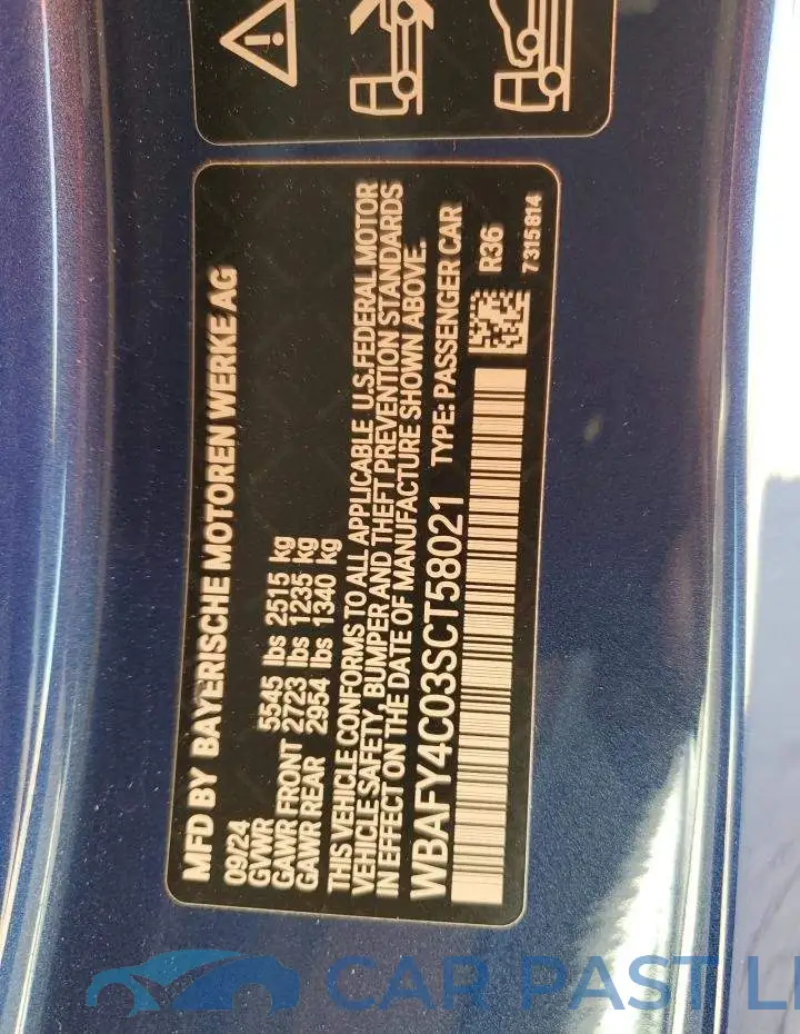 WBAFY4C03SCT58021# 12