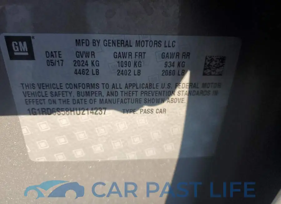 1G1RD6S58HU214237# 12