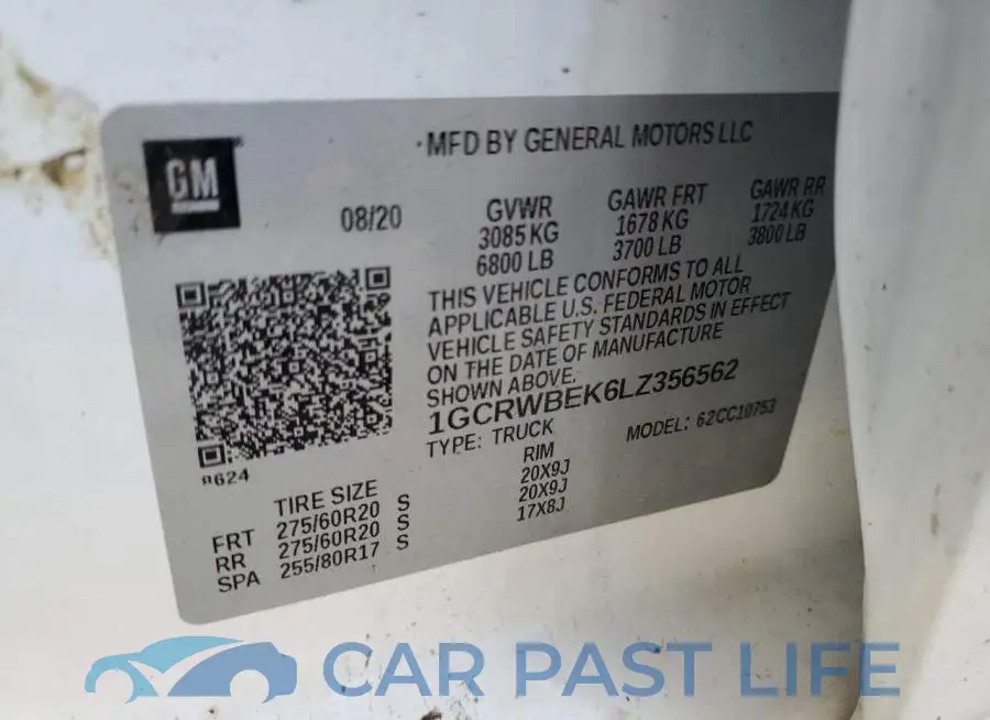 1GCRWBEK6LZ356562# 12