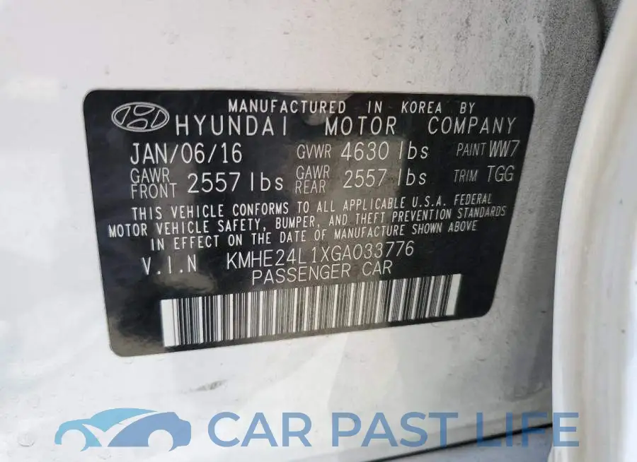 KMHE24L1XGA033776# 12