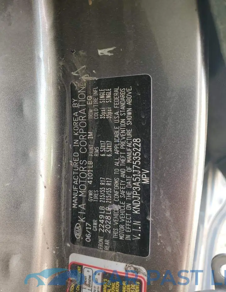 KNDJP3A51J7535228# 12
