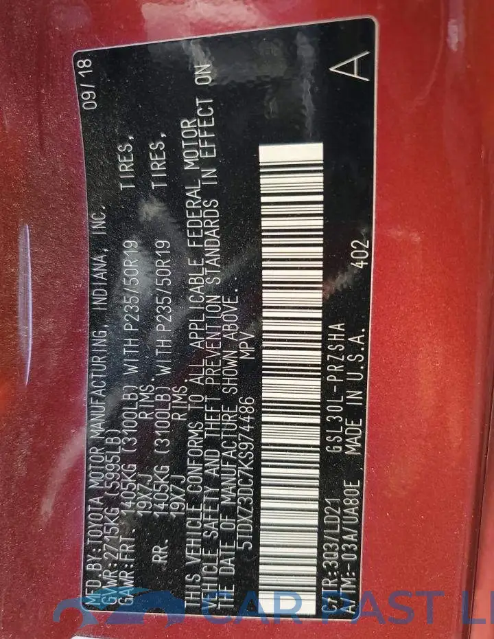 5TDXZ3DC7KS974486# 14